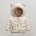 thumbnail image 2 of Odeerbi Baby Boys Girls Coats Winter Outerwear Jackets Cute Jacket Kids Light Down With Ear Hoodie Spring Clothes Infant Children's Clothing Coat, 2 of 6