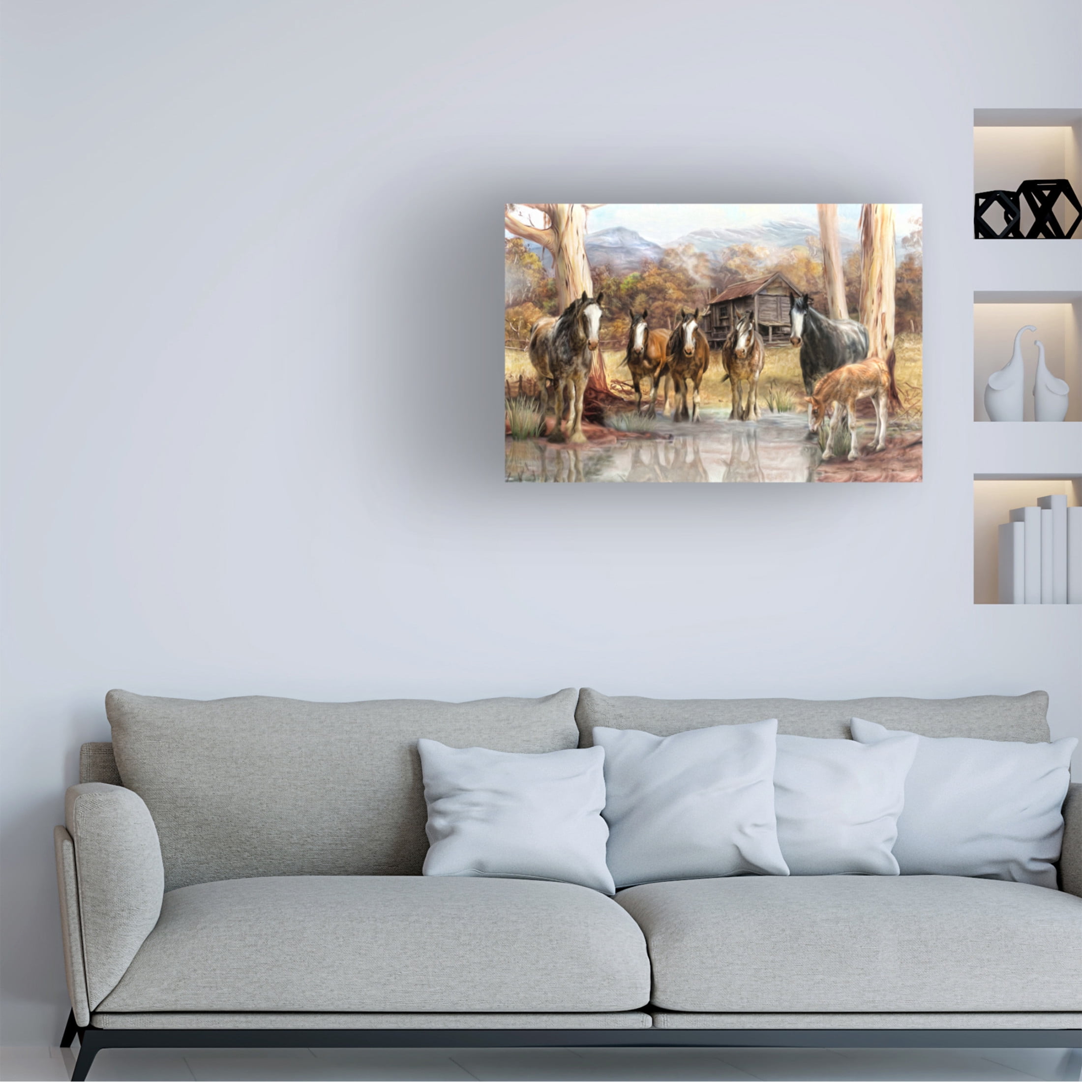 Canvas Wall Art - Trudi Simmonds 'High Country Hideaway' Wall Art for Living Room, Bedroom, or Office Décor by Trademark Fine Art - 24 x 16 Inches
