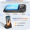 thumbnail image 2 of Ulefone RugKing 4 Pro 16GB 256GB Android 15 rugged phone with 10000 mAh battery, 6.56-inch- Black/Orange, 2 of 7