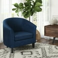 thumbnail image 6 of Austin 30 inch Wide Contemporary Tub Chair in Distressed Dark Blue Vegan Faux Leather, 6 of 8