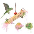 thumbnail image 4 of Bird Foraging Hanging Toy, Safe Colorful Design 2 Packs Of Paper Threads Bird Chewing Shredder Toys Anxiety Relief Natural  For African Grey, 4 of 8