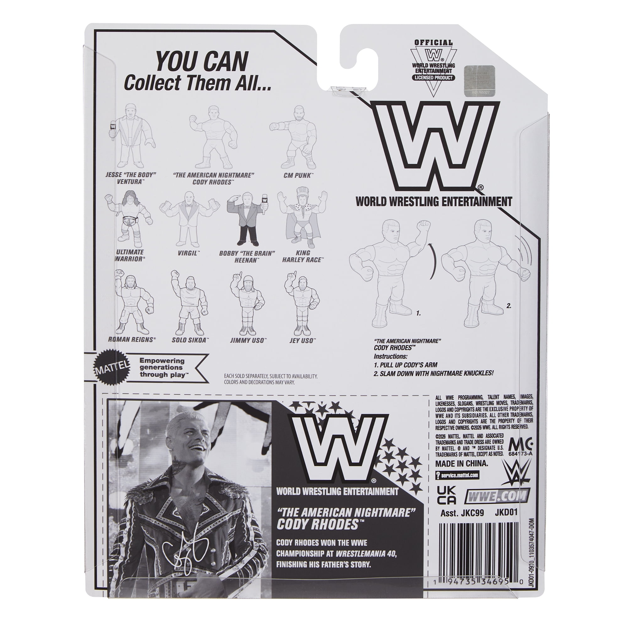 Cody Rhodes - WWE 2026 Retros (Wave 1) Ringside Exclusive Mattel WWE Toy Wrestling Action Figure