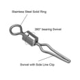 thumbnail image 3 of 100Pcs Durable Stainless Steel Fast Lock Fishing Hanging Snap Swivels With Side Line Clip Connector Fishhooks And Crap 4#, 3 of 8