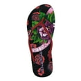 thumbnail image 4 of Ish Original Official Frida Kahlo Black Rose Women Flip-Flop Sandal Size 5-10, 4 of 6