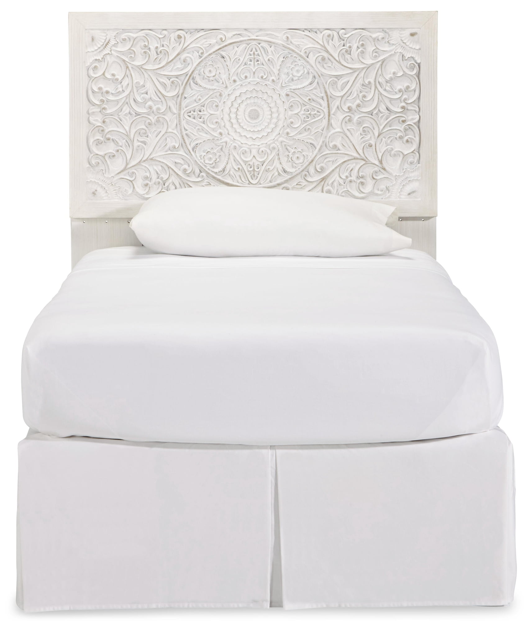 Signature Design by Ashley Traditional Paxberry Twin Panel Headboard, Whitewash