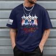 thumbnail image 2 of Rotm Mens American Flag Shirt T-Shirts for Men Short Sleeve Round-Neck Independence Day Print Casual Shirts Dark Blue,2XL, 2 of 6