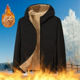 Heavyweight Lined Zip Up Hoodie for Men Fleece Full Zip Hooded Sweatshirt with Sherpa Lining Walmart