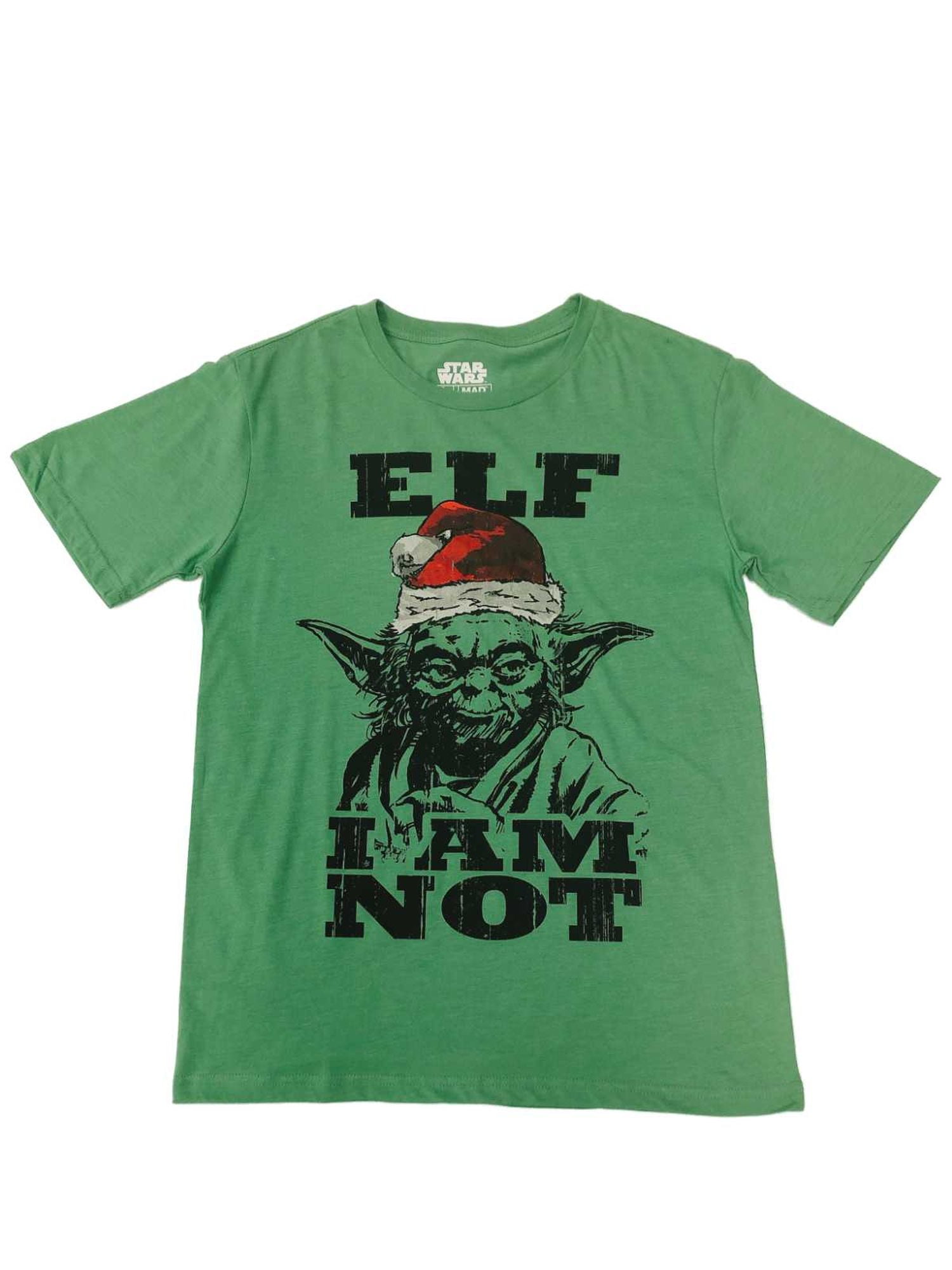 Mens Green Yoda Star Wars Elf I Am Not 
