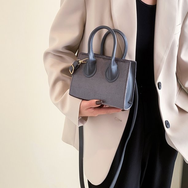 Bolsa satchel para mujer Cremallera informal Pequeño embrague femenino Flocado Señoras Niñas Totes Ndcxsfigh Para Estrenar