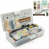 Compatible with Raspberry Pi, Electronic Component Kit, Power Module, Breadboard, Jumper Wires, Capacitors, LEDs, Resistor, Storage Box for DIY Enthusiasts (1 Set)