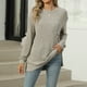 thumbnail image 4 of Jersey ligero de manga larga y cuello redondo para mujer - Jersey túnica informal, poliéster de color liso, tallas S-XXL para el otoño, 4 of 7
