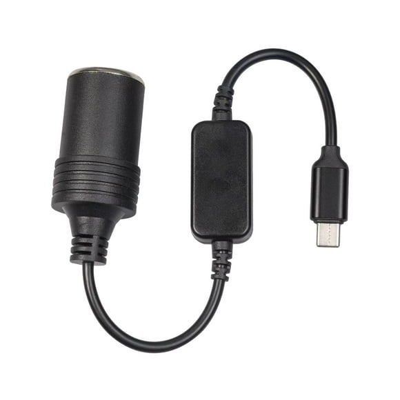 Bunblic USB C to Lighter Adapter Max Output 12V 1A Professional Durable with Booster Chip for LED Car Light Strips 0.35m