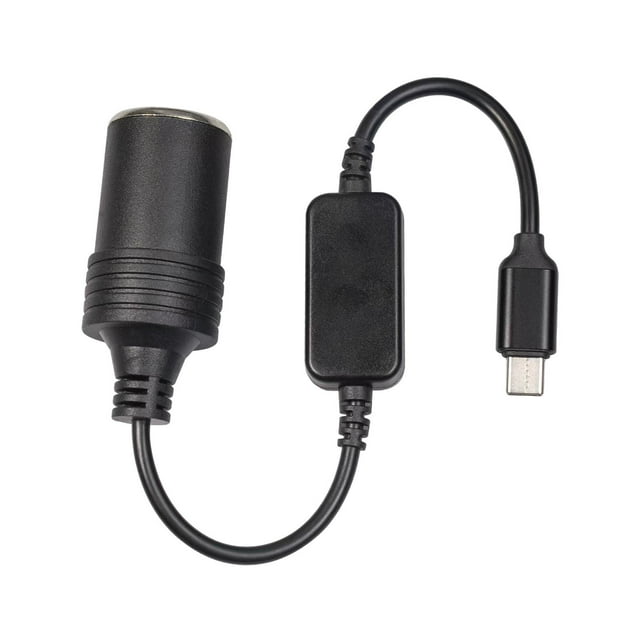 Adaptador USB C a encendedor de cigarrillos, salida máxima de 12V, 1A, profesional, duradero, potenciador para tiras de luces LED para coche, , 0.35 m 035 m