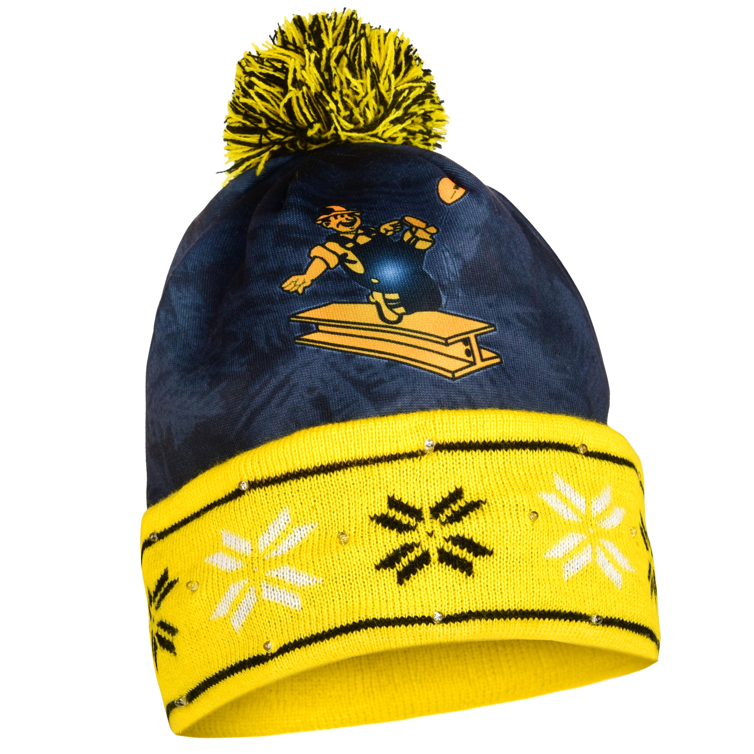 Pittsburgh Steelers Official NFL Big Logo Beanie Stocking Stretch Knit Sock Hat by Forever Collectibles 737766 by Forever Collectibles