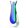 thumbnail image 3 of GlassOfVenice Murano Glass Sommerso Bud Vase - Green Blue, 3 of 9
