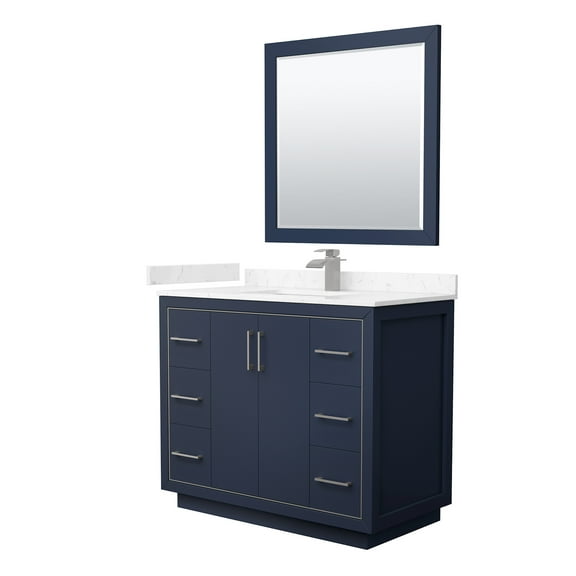 Wyndham Collection Wcf1111-42S-Vca-M34 Icon 42" Free Standing Single Basin Vanity Set -