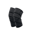 thumbnail image 1 of Vendas Para Elasticas Rodillas Gym Crossfit 1 Par Belug, Negras rallas Blancas, 1 of 5