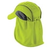 Ergodyne Chill Its 6650 Baseball Cap, Hat with Neck Shade, Sweat Wicking, High Visibility , Lime