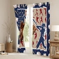 thumbnail image 3 of Feelyou Baseball Athlete Black Out Curtains, US Flag Curtains Pack of 2 (42x63 Each), 3 of 6