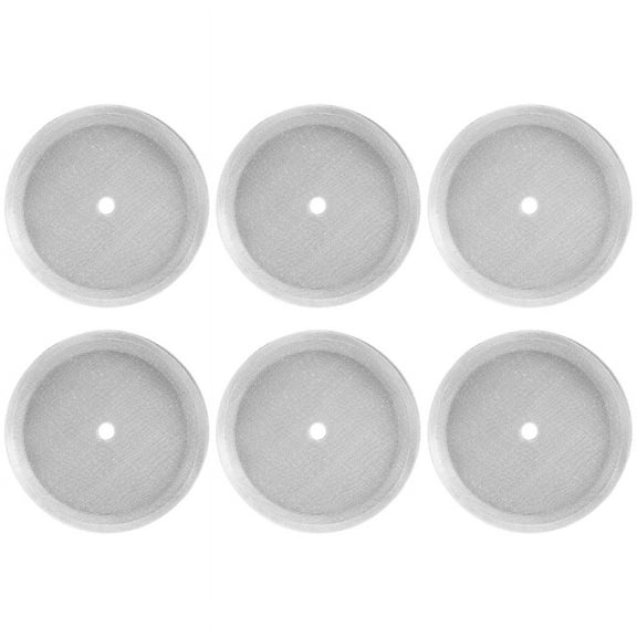 French Replacement Filters Mesh Screen Coffee Filters-Includes Metal Center Ring Reusable Stainless Steel Mesh Replacements for 1000 Ml French Screen,6 * Filter,silver
