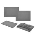 thumbnail image 2 of Qocolhg Queen Size 4 Piece Bed Sheet Set - Comfy Breathable & Cooling Bed Sheets Set, Includes 1 Fitted Sheet, 1 Flat Sheet and 2 Pillowcases, Deep Pockets, Soft and Wrinkle Free, Dark Gray, 2 of 6