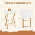thumbnail image 3 of ELLEGNT 2 PCS Bamboo Folding Snack Tables - Space-Saving TV Tray Tables for Bedroom, Living Room, or Small Apartment, 3 of 9