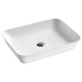 thumbnail image 3 of DAX Ceramic Rectangular Bathroom Vessel Basin, 22", White Glossy, 3 of 4