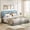 Gray, variant on EnHomee Boucle Bed Frame with Rounded Corner Cloud Bed Frame with Headboard Upholstered Bed Frame Full Size ,Beige