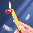 thumbnail image 4 of Rewenti Grinding Wheel Matchstick Inflatable Open Flame Lighter, Metal Personality Unique Compact Portable Retro Design, 4 of 5