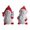 Red, variant on Festive Snowman Figurines Set of 2 Adorable Holiday Decorations for Home Tabletop Office Mantel Winter Seasonal Decor Accents Christmas Party Gifts Durable Resin Craft Ornaments