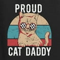 thumbnail image 2 of Proud Cat Daddy Cat Lover Womens Graphic Long Sleeve T-Shirt, Black, X-Large, 2 of 5