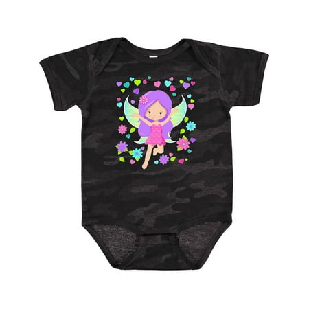 

Inktastic Valentine Fairy with hearts and flowers Boys or Girls Baby Bodysuit