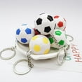 thumbnail image 2 of UDIYO 2 Pcs Key Ring Vibrant Color Water-proof ABS School Carnival Reward Soccer Keychain for Kids, 2 of 8