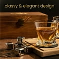 thumbnail image 5 of Mantello Whiskey Stones Gift Set for Men - Whiskey Glass Set of 2 with Stainless Steel Whiskey Stones - Whiskey Gifts for Men, Whisky Glasses and Whiskey Stones Rocks, 5 of 7