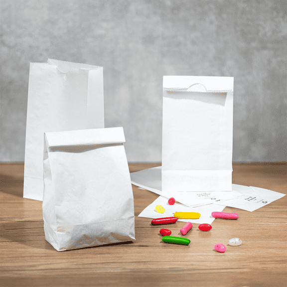 Karat White Paper Bags, 2 lb, 2,000 ct – White Paper Grocery Sacks for Deli, Bakery, and Gifts