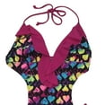 thumbnail image 2 of Joe Boxer Juniors Womens Rainbow Heart Rufflle Monokini Swim Suit Swimming, 2 of 3