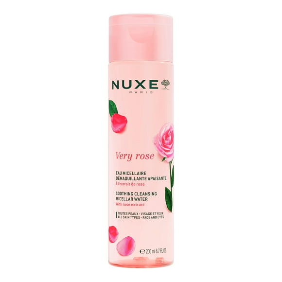 Agua micelar Nuxe Very Rose, 200 ml, calmante con extracto de rosa