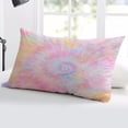 thumbnail image 5 of Rainbow Color Throw Pillow Covers, Fantasy Colorful Ombre Swirl Soft Breathable Pillow Cases with Invisible Zipper for Sleeping, King Size Pillowcases for Couch Bed Sofa Chair 20x36 Inches, 5 of 6