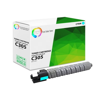 TCT C305 Cyan Toner Cartridge - Premium Compatible Replacement for Ricoh Aficio C305 841591 Cyan