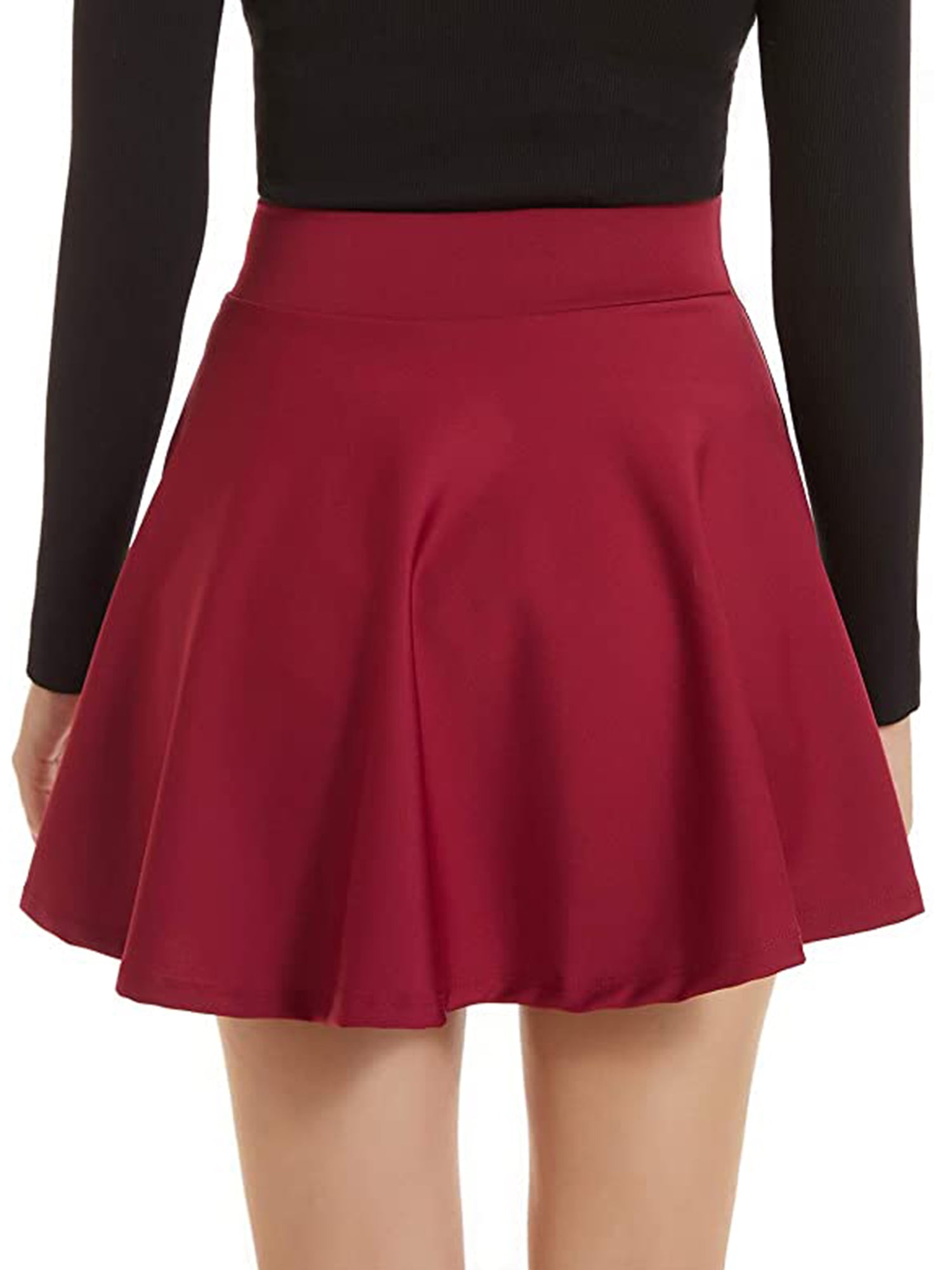 Flowy Skater Skirt High Waist A-line Flared Pleated Skater Mini Skirt for  Women Girls - Walmart.com