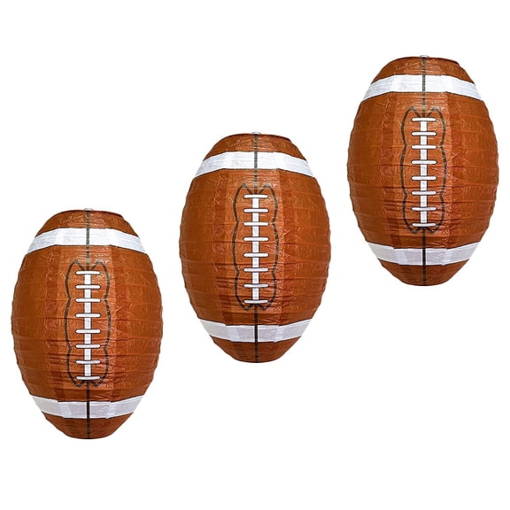 Raindrops  3 Pcs Rugby Paper Lanterns Gymnasium Decoration Sports Event