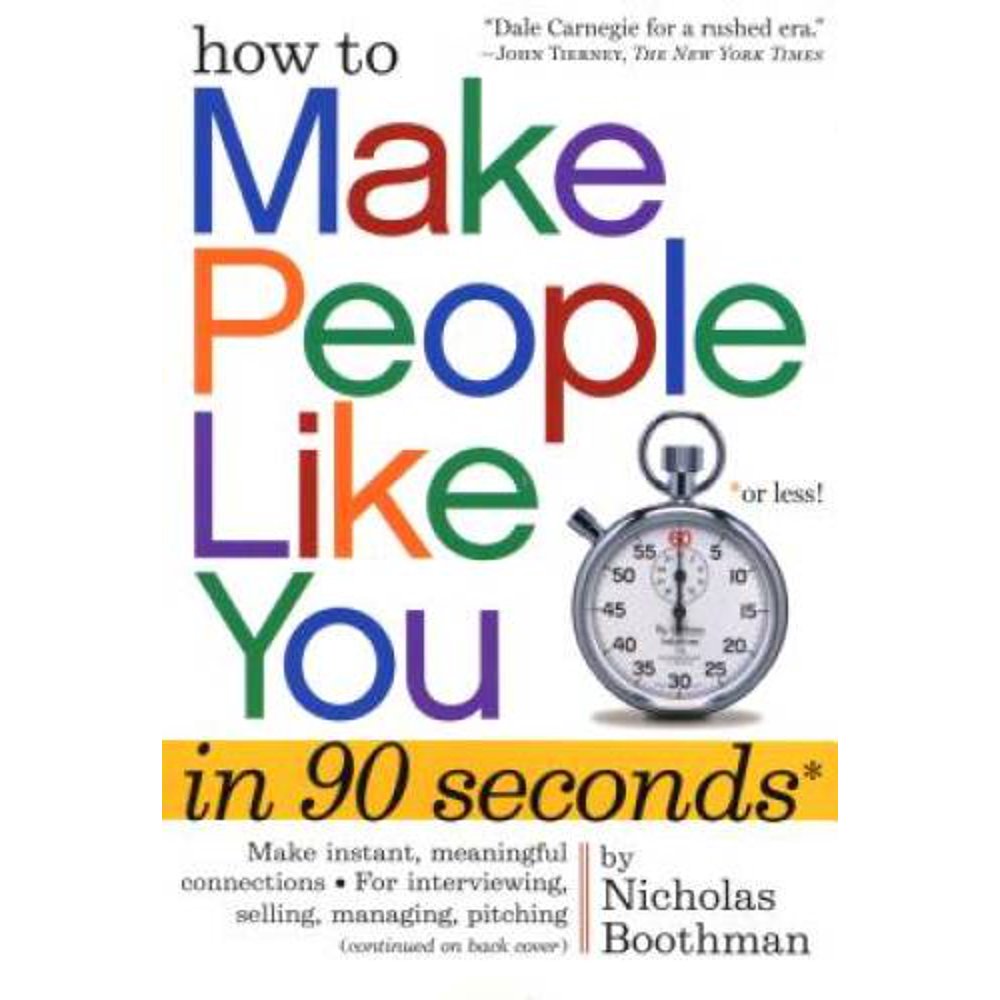 How to Make People Like You in 90 Seconds or Less, PreOwned (Paperback