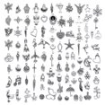thumbnail image 4 of Colgantes De Abalorios Chapados En Plata Diy Collar Pulsera Colgantes Suministros Artesanales Para La Fabricación De Joyas100 Uds. matsuzay FN005510-00, 4 of 6
