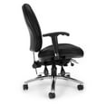 thumbnail image 4 of 24 Hour Multi-Adjustable Ergonomic Big & Tall Computer Task High-Back Chair Black Vinyl with Height and Width Adjustable Arms Weight Capacity 400 lbs, 4 of 11