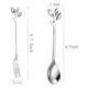 thumbnail image 2 of 15 Cuchara + 15 Tenedores Hoja de Acero Inoxidable Cuchara de Pastel de Café Tenedor Cucharas de Postre, Juego de Cucharaditas para Remover Plata, 2 of 5