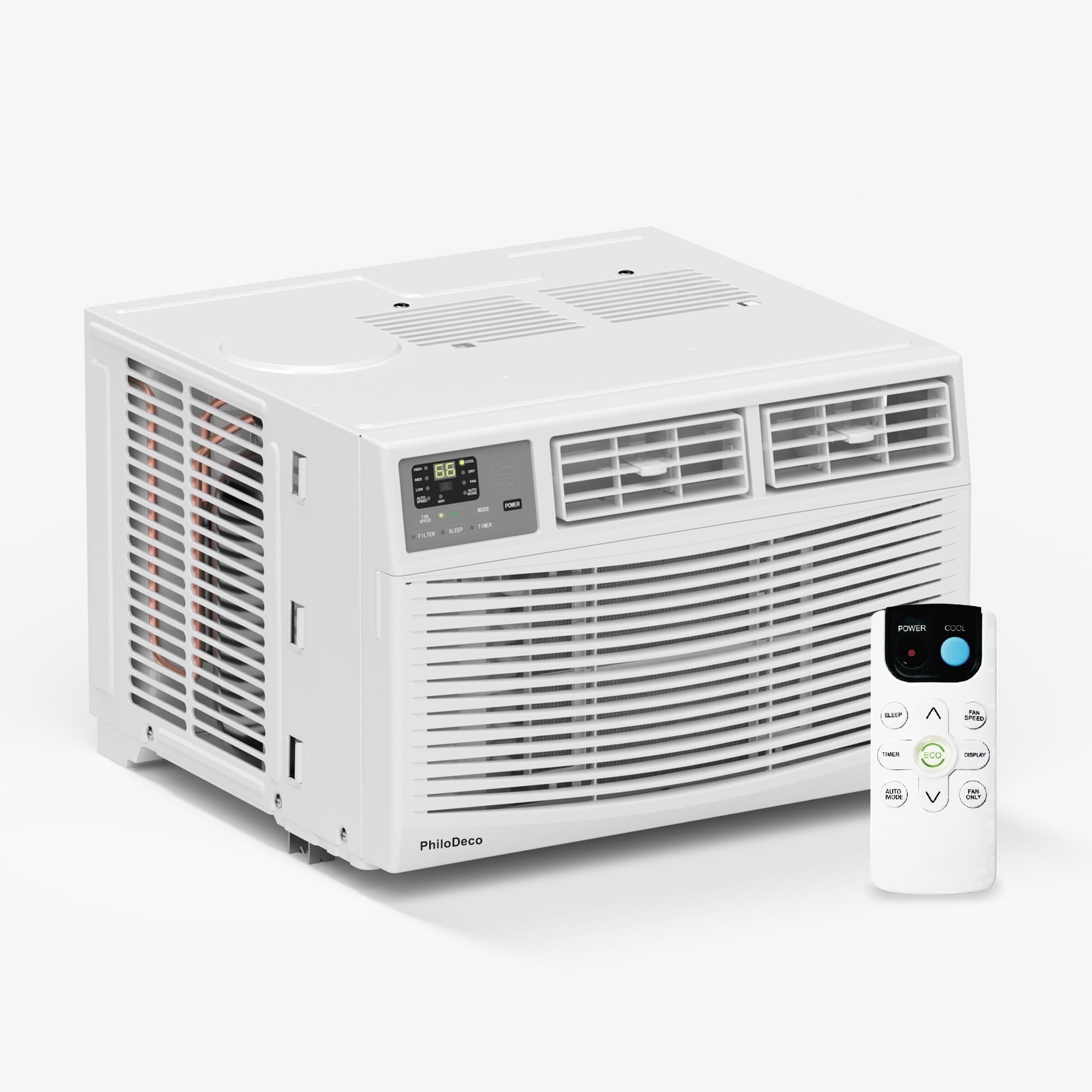 12000 BTU Window Air Conditioner 550 sq. ft. Capacity, Intelligent LED Display, Quiet & Energy-Saving, Built-in Timer, Sleep & ECO Settings