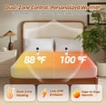 thumbnail image 5 of BEARKISS Electric Heated Mattress Pad Queen Size, ETL FCC Certified Even Heating 9 Heat Levels 1-10H Timer with Dual Controllers, White, 5 of 8