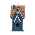 thumbnail image 4 of Casita de Pájaros de Madera Colgante Glitzhome GH90096 Azul 17x14x31 cm, 4 of 7