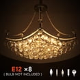 thumbnail image 4 of 25" Silver Ship Chandelier with 85 Crystals - Convertible Ceiling & Pendant Light, Boat-Shaped Iron Chandelier for Dining Room/Foyer, Adjustable 19.69" Chains & 8×E12 Sockets, 4 of 9