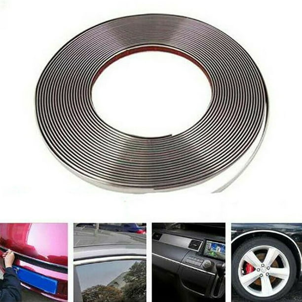 32Ft Chrome Trim Molding Car Roof Door Side Decorate Protector Strips 6Mm 